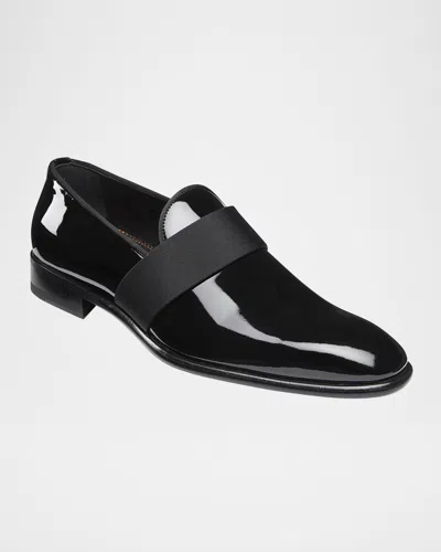 Santoni Men & Apos;s Isomer Patent Leather Formal Loafers In Black
