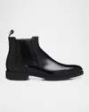Santoni Easy Ankle Boots Made Of Leather In Black