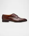 Santoni Induct Plain Toe Derby In Brown