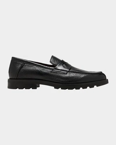 Santoni Men's Rock Loafers In Black
