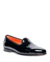 Santoni Andrea Black Patent Leather Loafers In Black