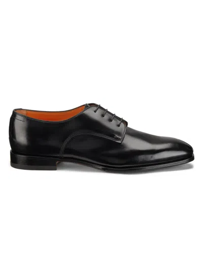 Santoni Men's Archer Leather Oxfords In Black