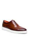 Santoni Money Oxford Sneaker In Brown