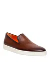 Santoni Pancia Slip-on Sneaker In Brown