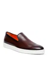 Santoni Pancia Slip-on Sneaker In Dark Brown