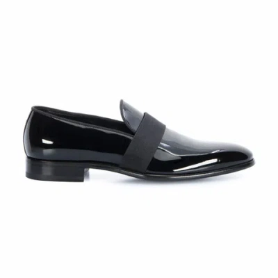 Santoni Men's Black Patent Leather Loafer