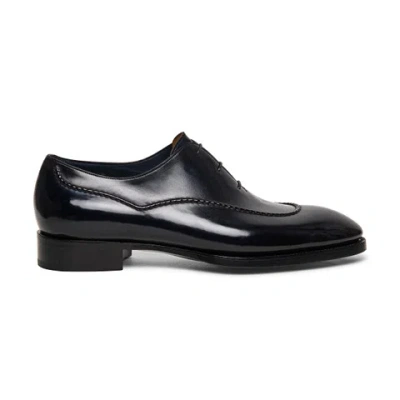 Santoni Men's Blue Leather Limited Edition Oxford Shoe