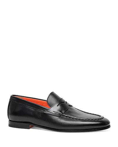SANTONI MEN'S CARLOS SLIP ON PENNY LOAFERS