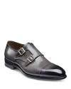 Santoni Men's Carter Cap Toe Double Monk Strap Dress Shoes In Grey