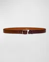 Santoni Men's Cintura Leather Belt In Brown