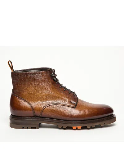 Santoni Men's Colin Boots In Brown