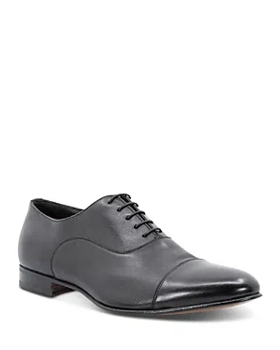 Santoni Men's Darian Cap Toe Dress Shoes In Black