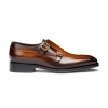 Santoni Men's Carter Cap Toe Double Monk Strap Dress Shoes In Dark Brown