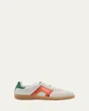 Santoni Dbs Sneakers With Contrast Panel And Rubber Sole In White