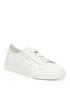 Santoni Leather Sneakers With Double Buckle-inspired Sides In White