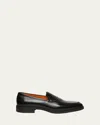 Santoni Men's Easy Leather Cap-toe Oxfords In Black