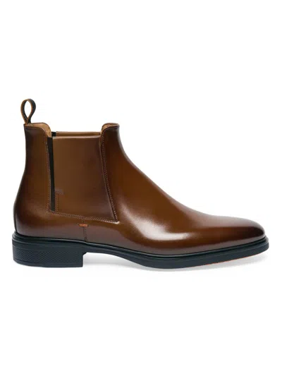 Santoni Men's Easy On Leather Chelsea Boots In Brown