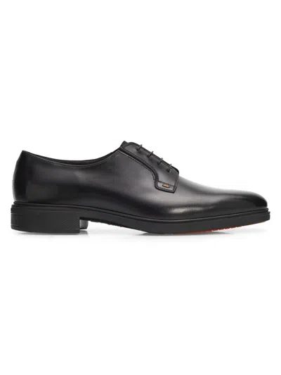 Santoni Men's Easy Revolve Leather Oxfords In Black