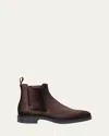 Santoni Detoxify Suede Chelsea Boots In Dark Brown