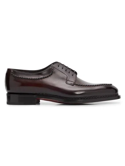 Santoni Men's Fortuna Leather Oxfords In Brown