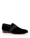 Santoni Men's Isomer-vlun01 Velvet Slip On Formal Loafers In Black