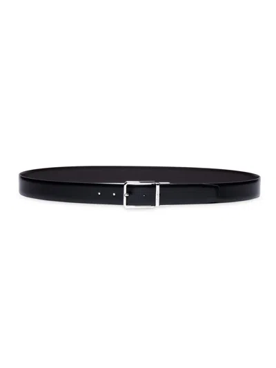 Santoni Men's Leather 35mm Reversible Belt In Black