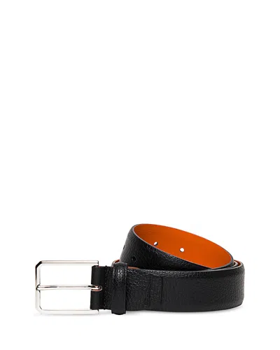 Santoni Premium Fashion Belt In Black