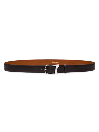 Santoni Men's Leather Belt In Brown