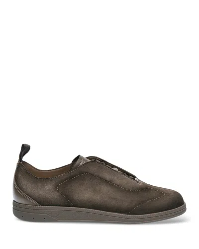Santoni Men's Low Profile Slip On Sneakers In Nude