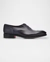 Santoni Men's Mirage Handburnished Leather Oxfords In Blue