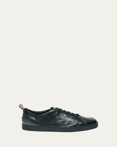 Santoni Monte Carlo Low Top Sneaker In Black
