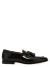 Santoni Nappa Leather Moccasins In Black