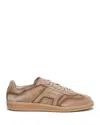 Santoni Soft Leather Sneakers For Casual Style In Light Brown