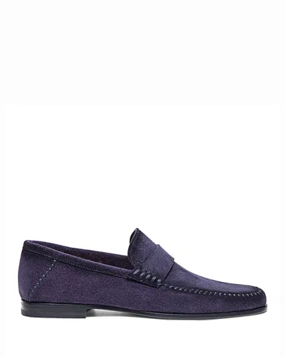 Santoni Men's Paine-m1 Slip On Loafers In Blue