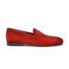 SANTONI MEN'S RED SUEDE CARLO LOAFER