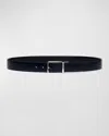 Santoni Adjustable Reversible Belt With Length Options In Blue