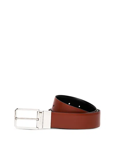 Santoni Men's Reversible Leather Belt In Tan/black