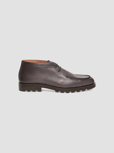 Santoni Men's Rock Leather Chukka Boots In Grey