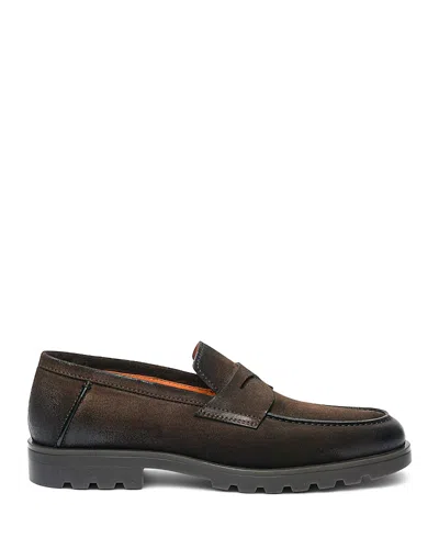 Santoni Men's Rock Loafers In Brown