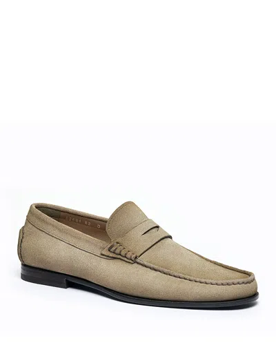 Santoni Men's Slip On Loafers In Brown