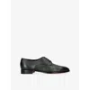 Santoni Leather Adrian Blake Oxford Shoes In Black