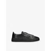 Santoni Men's Black Leather Dbs Oly Sneaker