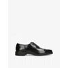 Santoni Leather Easy Oxford Shoes In Black