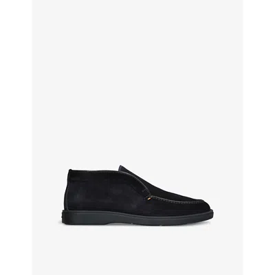 SANTONI MENS SANTONI DETROIT CHUNKY-SOLE SUEDE LOAFERS
