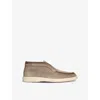 Santoni Desert Ankle Boots In Beige Comb