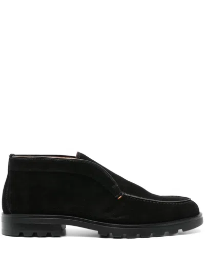 Santoni Rock-ow Loafers In Black  