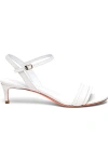 Santoni Mid-heel Sandal In White