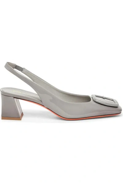 Santoni Mid-heel Slingback In Gray