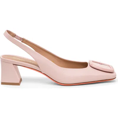 Santoni Mid-heel Slingback In Pink