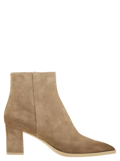SANTONI SANTONI MID HEEL SUEDE ANKLE BOOTS